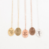 Fingerprint Handwriting Necklace in Sterling Silver